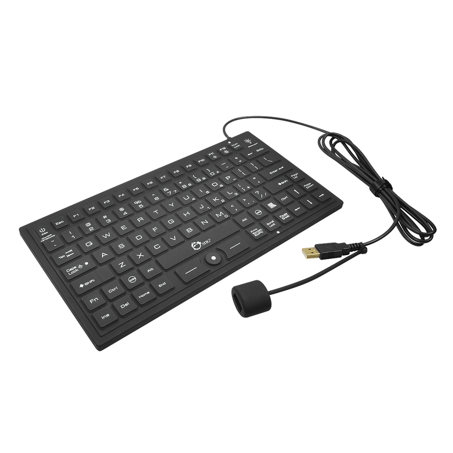 SIIG Industrial/Medical Grade Washable Backlit Keyboard with Pointing Device