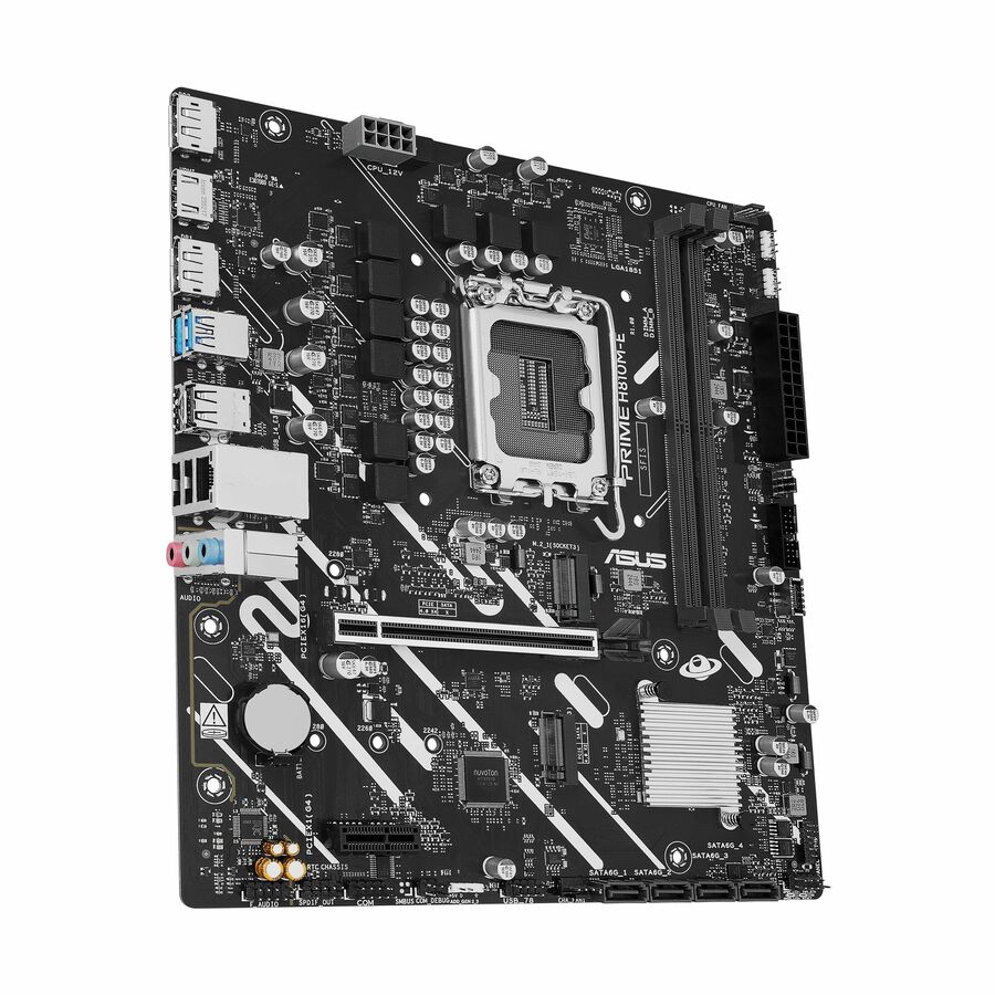 Asus Prime H810M-E-CSM Desktop Motherboard - Intel H810 Chipset - Socket LGA-1851 - Micro ATX