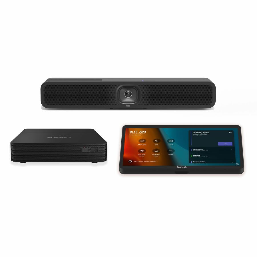 Logitech Small Microsoft Teams Rooms on Windows with Tap + MeetUp 2 + Lenovo ThinkSmart Core Gen 2
