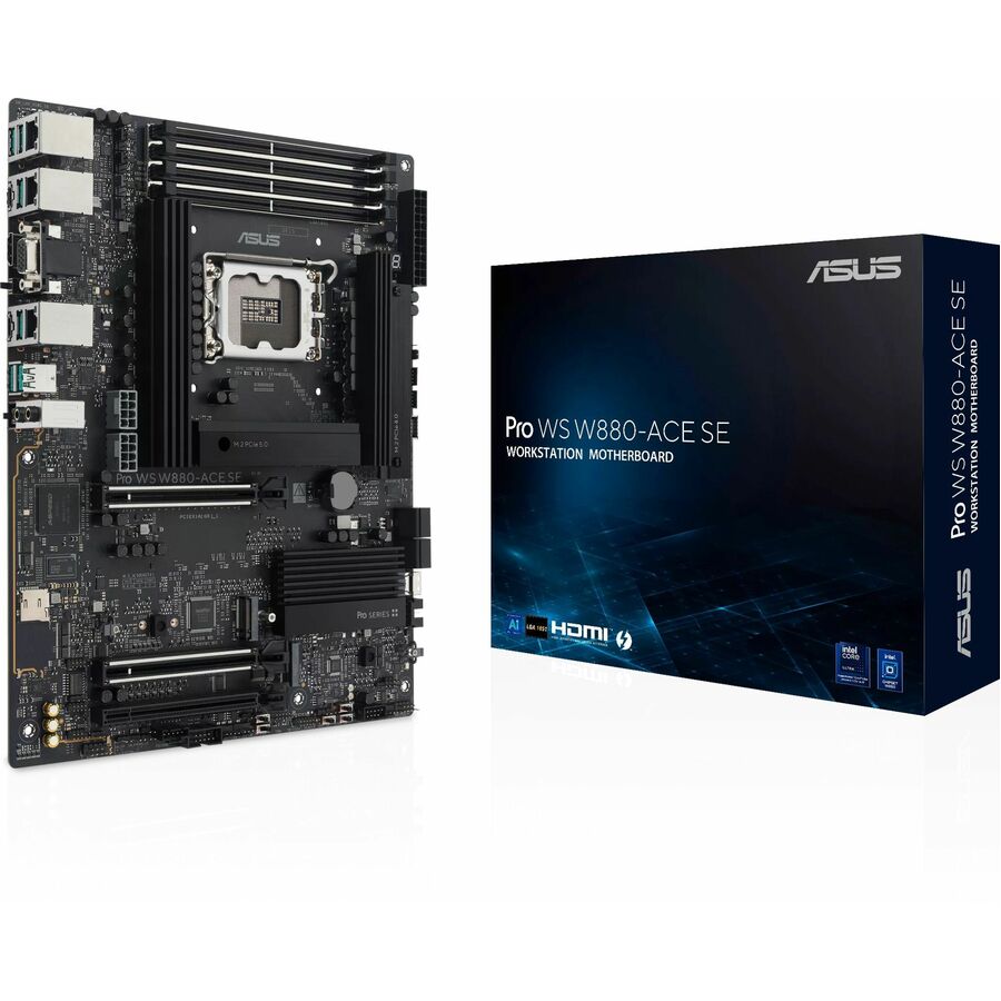 Asus Pro Pro WS W880-ACE SE Gaming Desktop Motherboard - Intel W880 Chipset - Socket LGA-1851 - ATX