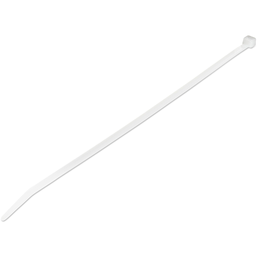 StarTech 10"(25cm) Cable Ties, 2-5/8"(68mm) Dia, 50lb(22kg) Tensile Strength, White Nylon Self Locking Ties, UL Listed, 1000 Pack, TAA