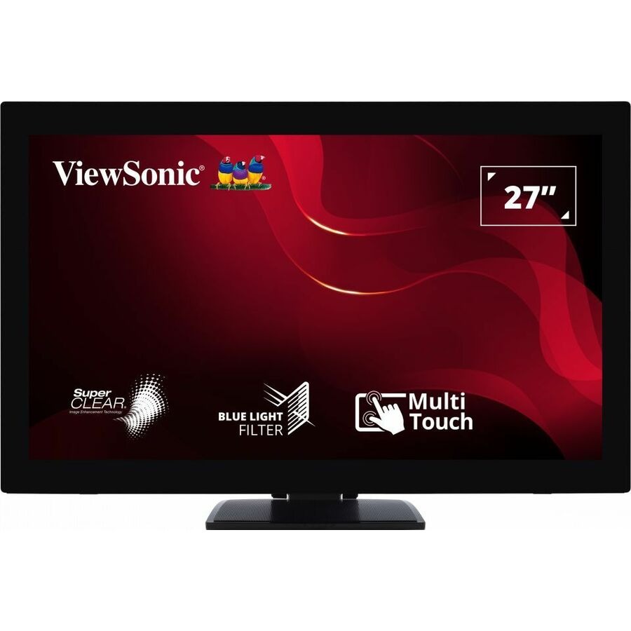 ViewSonic TD2760 27 Inch 1080p Touch Screen Monitor, 10-Point Multi-Touch for Commercial Signage and Hospitality, RS232 Control, Advanced Ergonomics, HDMI, DisplayPort