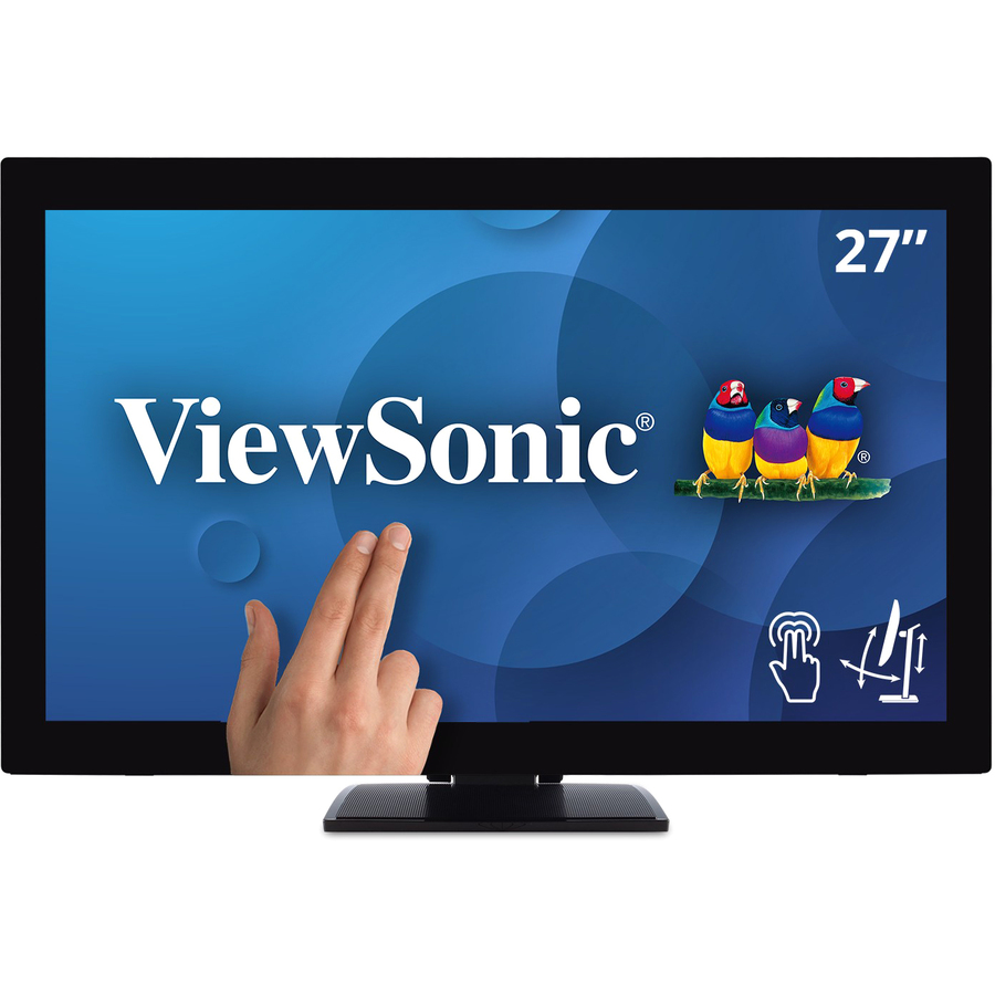 ViewSonic TD2760 27 Inch 1080p Touch Screen Monitor, 10-Point Multi-Touch for Commercial Signage and Hospitality, RS232 Control, Advanced Ergonomics, HDMI, DisplayPort