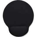 Wrist Gel Support Pad and Mouse Mat, Black, 241 x 203 x 40 mm, non slip base, Lifetime Warranty