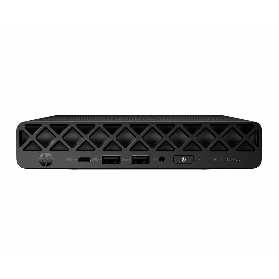 HP EliteDesk 8 G1i Desktop Computer - Intel Core Ultra 7 265T - vPro Technology - 16 GB - 256 GB PCI Express NVMe SSD - Mini PC - Jack Black