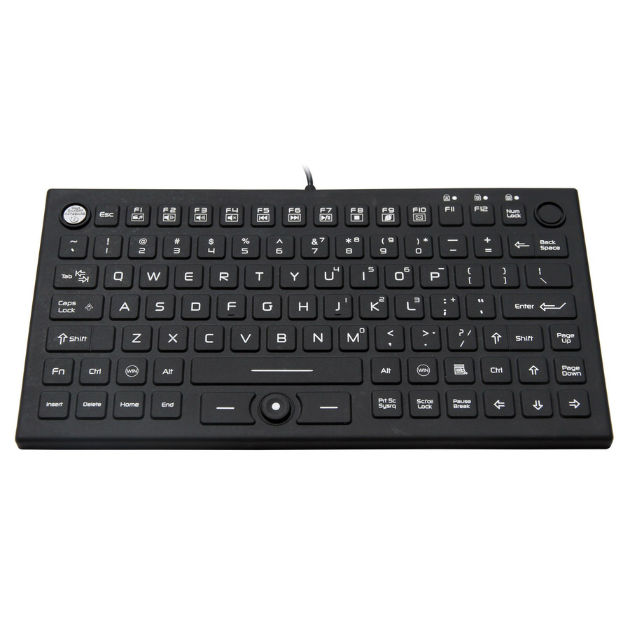 DSI WATERPROOF IP68 SILICONE COMPACT KEYBOARD W/ MOUSE POINTER, BACKLIT