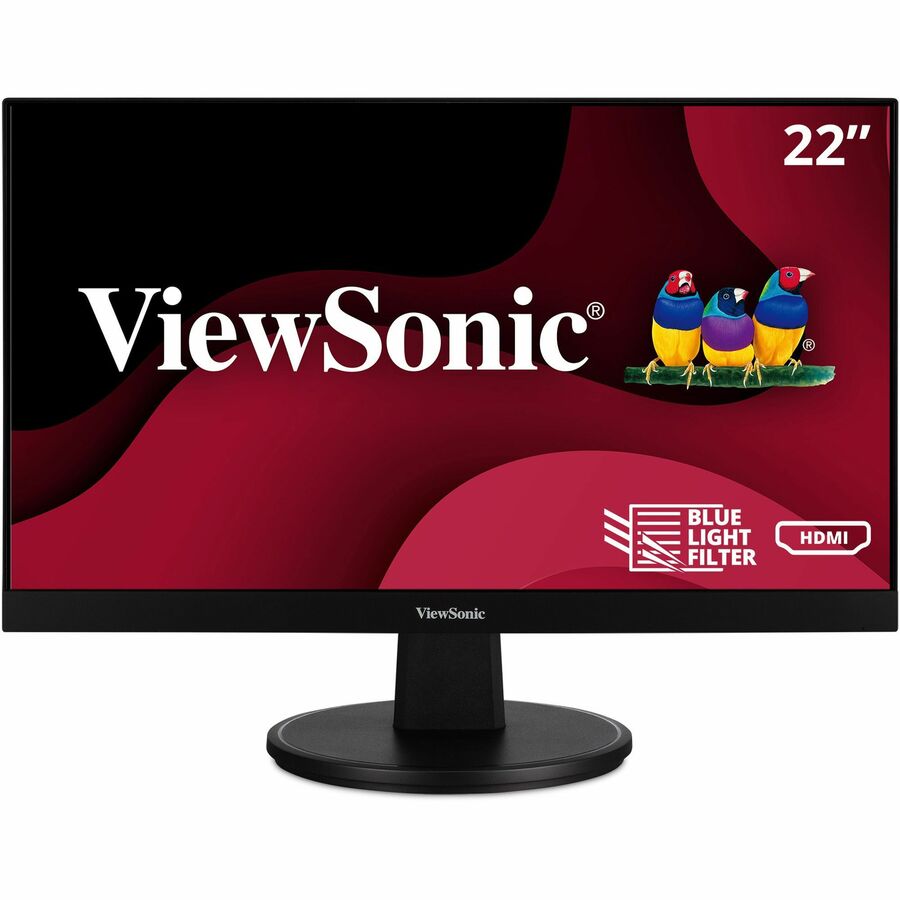 ViewSonic VA2256-MHD 22 Inch 1080p Monitor, IPS Display with FreeSync for Smooth Home and Office Viewing, HDMI, DisplayPort, and VGA Inputs