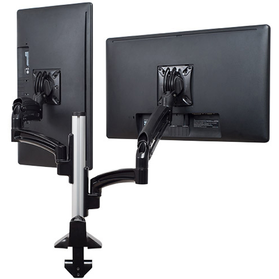 Chief Kontour K1C Dynamic Dual Monitor Arm Desk Mount - For 10-38 Inch Monitors - Display Desk Mount - Silver