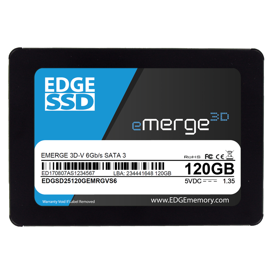 EDGE eMerge 3D-V 120 GB Solid State Drive - 2.5" Internal - SATA (SATA/600) - TAA Compliant