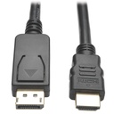 Eaton Tripp Lite Series DisplayPort 1.2 to HDMI Adapter Cable (DP with Latches to HDMI M/M), 4K, 6 ft. (1.8 m)