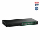 TRENDnet 24-Port Gigabit PoE+ Switch, 24 x Gigabit PoE+ Ports, 370W Power Budget, 48Gbps Switch Capacity, RackMount Kit Included, Ethernet Network Switch, Metal, Lifetime Protection, Black, TPE-TG240G