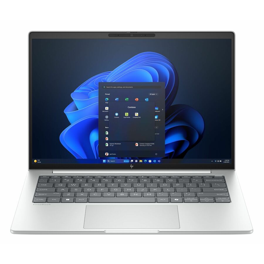 HP EliteBook 8 G1i 14" Notebook - WUXGA - 60 Hz - Intel Core Ultra 5 235U - vPro Technology - 16 GB - 512 GB SSD - English Keyboard - Glacier Silver