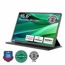 Plugable USB C Portable Monitor 15.6 Inch, 100W Pass-Through Charging for Your Laptop Smartphone Tablet
