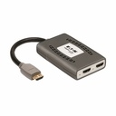 Eaton Tripp Lite Series 2-Port HDMI Splitter - 4K @ 60 Hz, 4:4:4, Multi-Resolution Support, HDR, HDCP 2.2, USB Powered, TAA