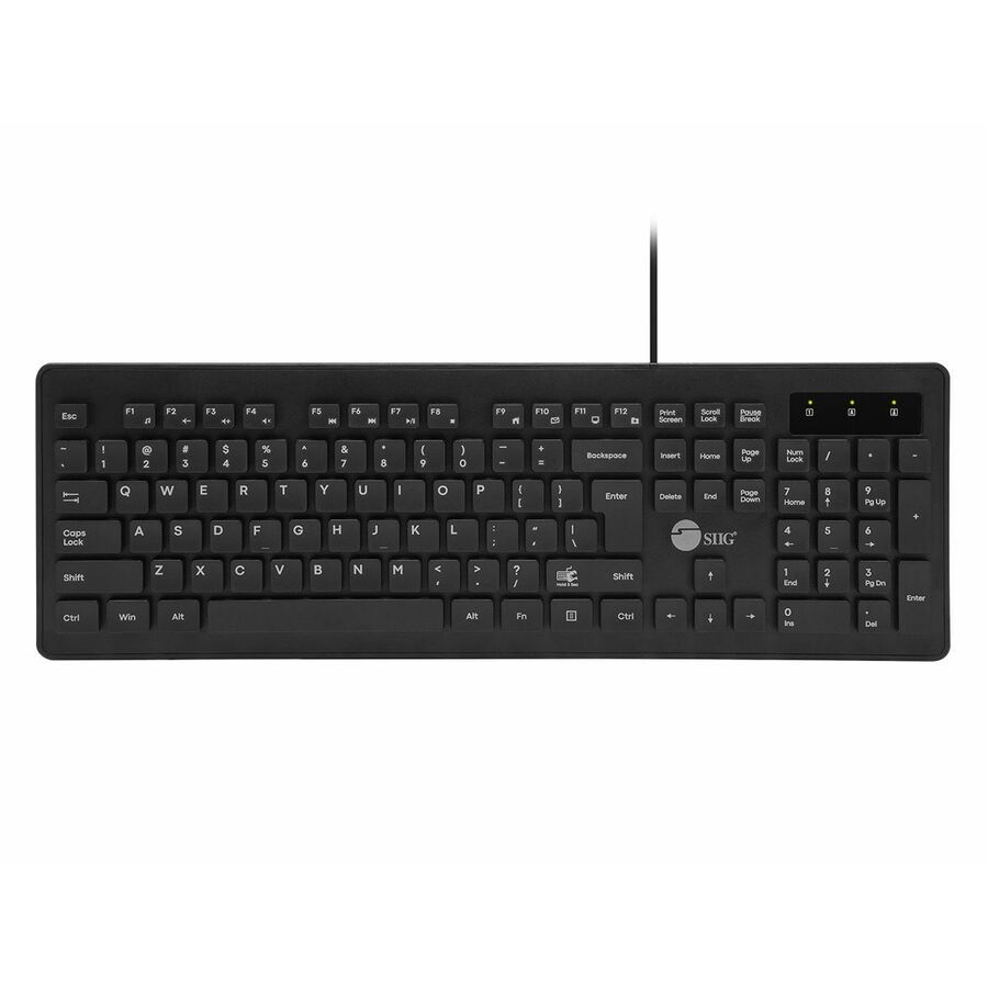 SIIG Industrial Grade Washable & Dustproof USB Multimedia Keyboard