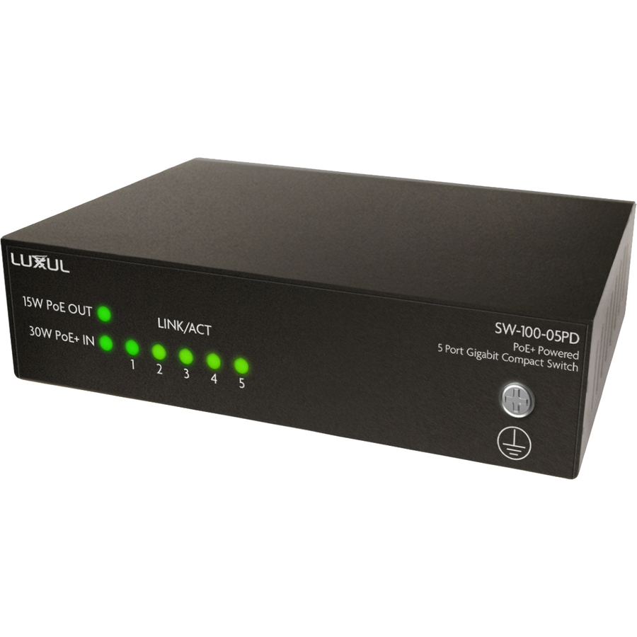 Luxul 5-Port PoE+ Powered Unmanaged Switch