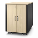 APC NetShelter Soundproof, 17U, Server Rack Enclosure, 120V, Maple