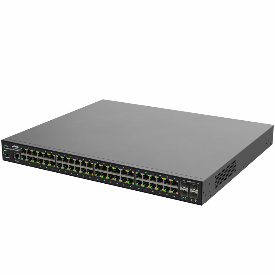Luxul 1Gb L2/L3 Managed Switch - 48 PoE+, 4 (10G) SFP+ Front-Facing Ports - TAA Compliant