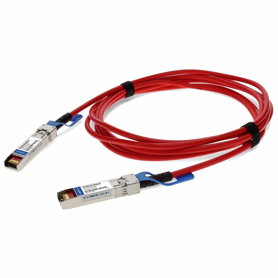AddOn Cisco® SFP-H25G-CU2.5M-RD Compatible TAA Compliant 25GBase-CU SFP28 Direct Attach Cable (Passive Twinax, Red, 2.5m)