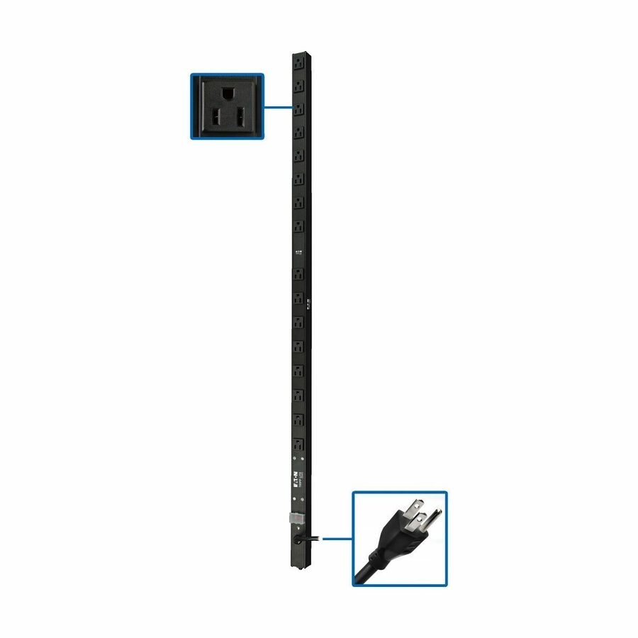 Tripp Lite by Eaton PDU 1.4kW 120V Single-Phase Basic PDU - 16 NEMA 5-15R Outlets 5-15P Input 15 ft. Cord 48 in. 0U Rack