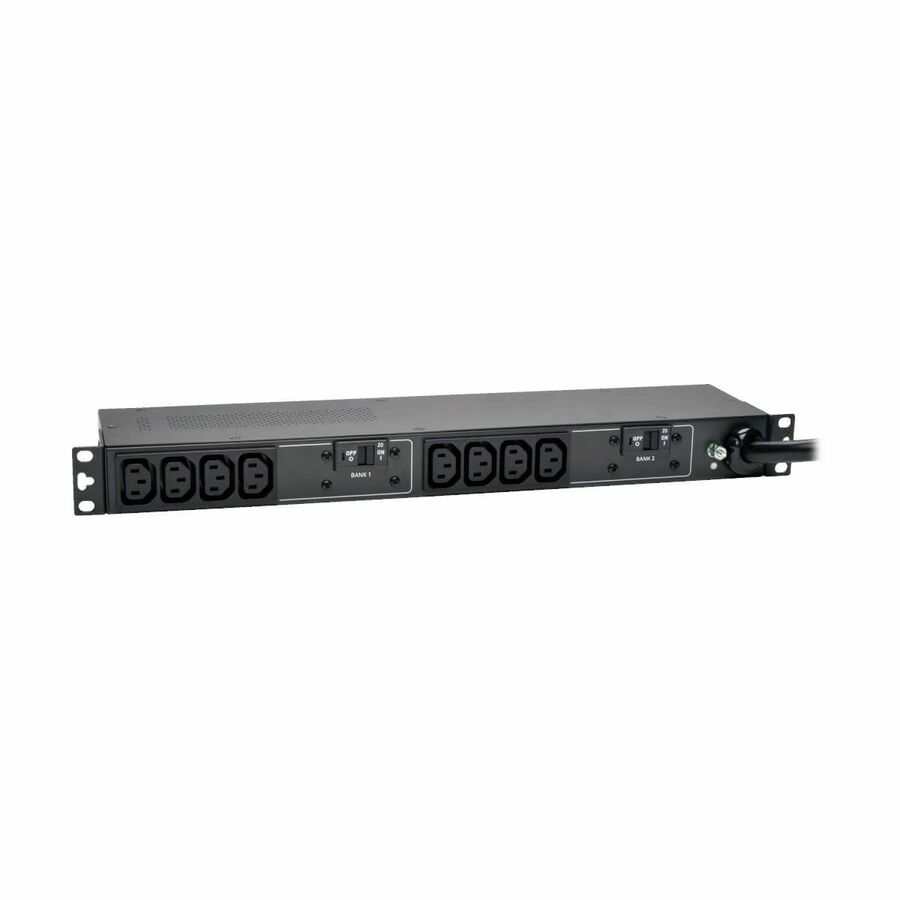Tripp Lite by Eaton PDU 5.8kW Single-Phase 200-240V Basic PDU 10 C13 Outlets NEMA L6-30P Input 12 ft. (3.66 m) Cord 1U Rack-Mount
