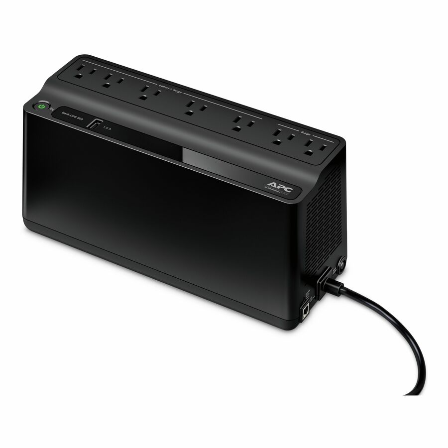 APC Back-UPS 600VA, 120V, 1 USB charging port, 7 NEMA outlets (2 surge)