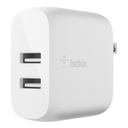 Belkin BoostCharge Dual USB-A Wall Charger 24W - Power Adapter