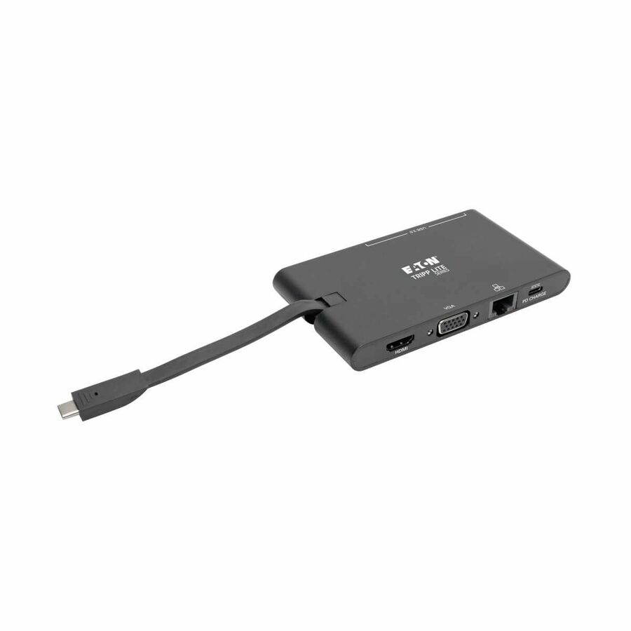 Tripp Lite by Eaton USB-C Dock - 4K HDMI VGA USB 3.x (5Gbps) USB-A/C Hub Gigabit Ethernet Memory Card Slots 100W PD Charging