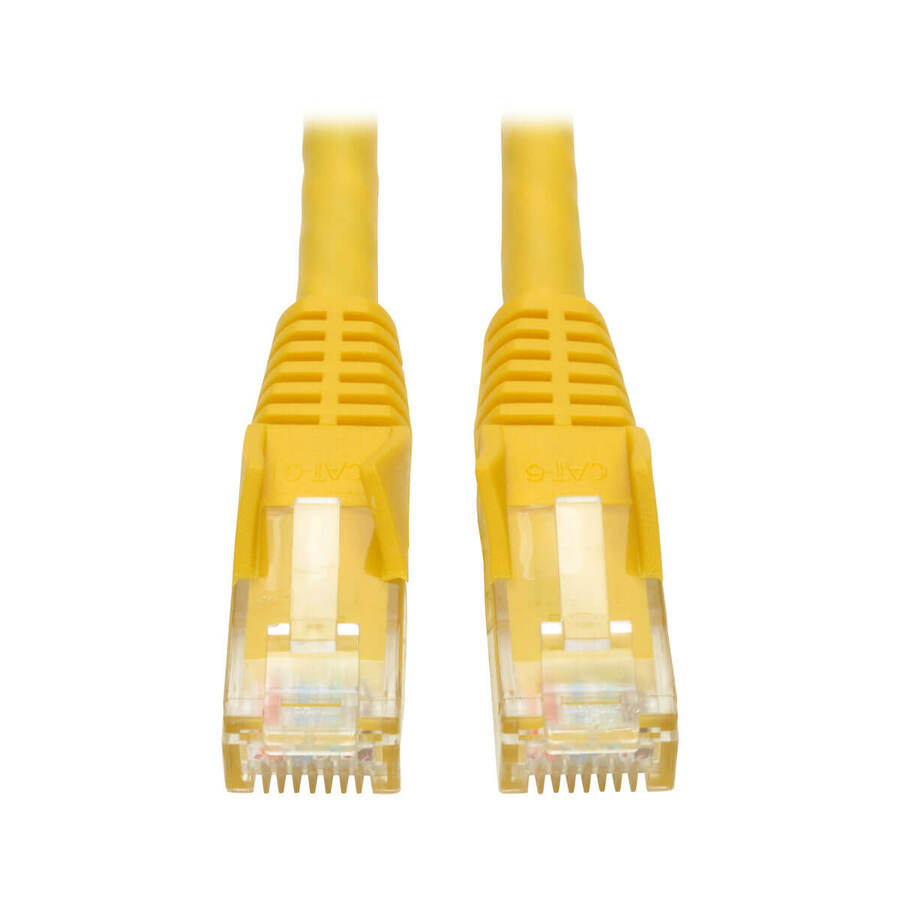 Tripp Lite by Eaton Cat6 Gigabit Snagless Molded (UTP) Ethernet Cable (RJ45 M/M) PoE Yellow 7 ft. (2.13 m)