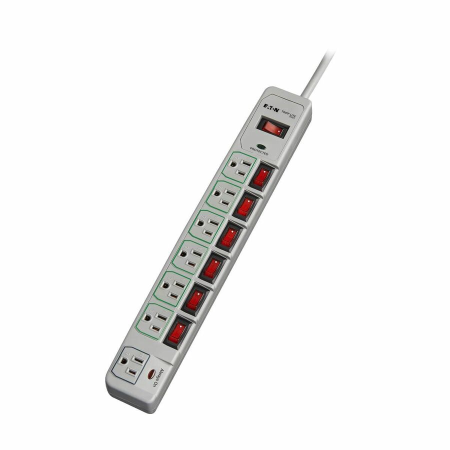 Eaton Tripp Lite Series Eco-Surge 7-Outlet Surge Protector, 6 ft. (1.83 m) Cord, 1080 Joules, Individually-Controlled