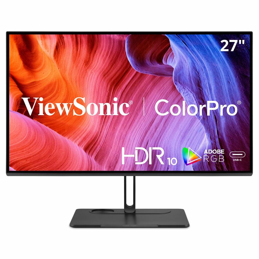 ViewSonic VP2786A-4K 27 Inch 4K ColorPro Monitor, IPS with 100% Adobe RGB and Pantone Validated for Professional Photo Editing, Advanced Ergonomics, 90W USB-C with Color Wheel, HDMI, and DisplayPort