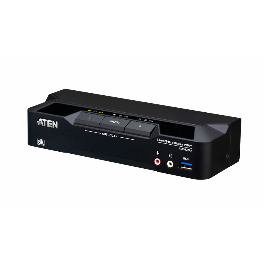 ATEN 2-Port USB 3.0 8K DisplayPort Dual-Display KVMP Switch (Cables included)