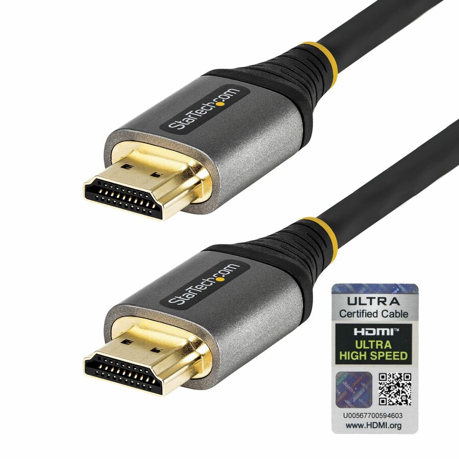 StarTech 20in (50cm) HDMI 2.1 Cable, Certified Ultra High Speed HDMI Cable 48Gbps, 8K 60Hz HDR10+, 8K HDMI Cord, TV/Monitor/Display