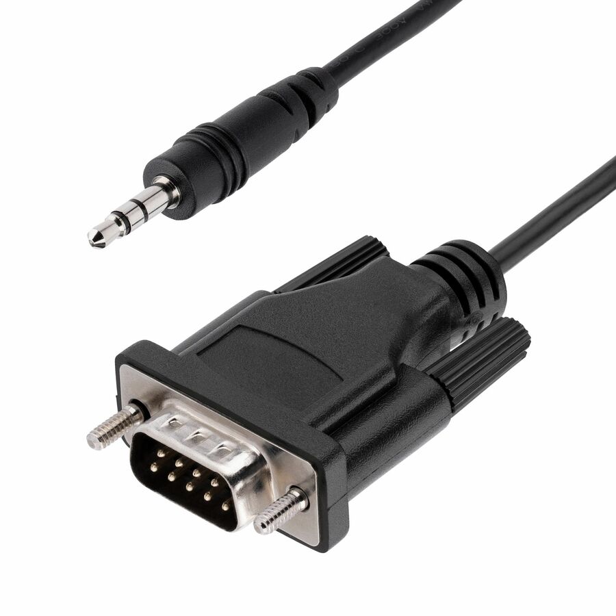 StarTech 3ft (1m) DB9 to 3.5mm Serial Cable for Serial Device Configuration, RS232 DB9 Male to 3.5mm for Calibrating via Audio Jack