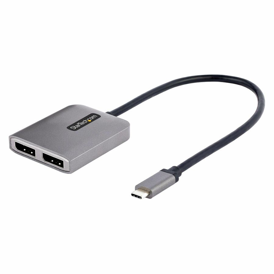 StarTech USB-C to Dual DisplayPort 1.4 Adapter, USB Type-C Multi-Monitor MST Hub, Dual 5K 60Hz DP Display Extender / Splitter, Windows