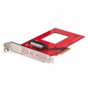 StarTech U.3 to PCIe Adapter Card, PCIe 4.0 x4 Adapter For 2.5" U.3 NVMe SSDs, SFF-TA-1001 PCI Express Add-in Card, TAA Compliant
