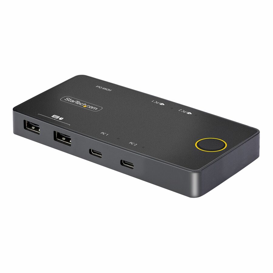 StarTech 2-Port USB-C KVM Switch, Single-4K 60Hz HDMI Monitor, Dual-100W Power Delivery Pass-through Ports, Bus Powered, TAA