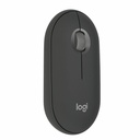 Logitech Pebble Mouse 2 M350s Slim Bluetooth Wireless Mouse, Portable, Customizable Button, Quiet Clicks - Tonal Graphite