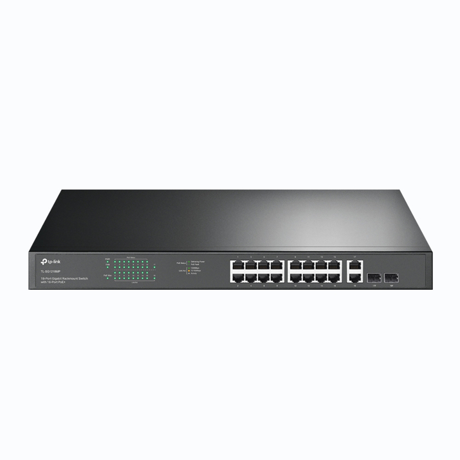 TP-Link TL-SG1218MP - 18-Port Gigabit Rackmount Switch with 16 PoE+