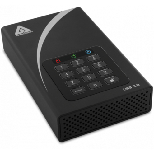 Apricorn Aegis Padlock DT ADT-3PL256-16TB 16 TB Desktop Hard Drive - 3.5" External - Black - TAA Compliant