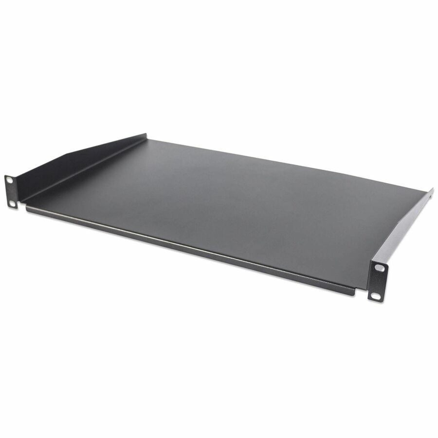 19" Cantilever Shelf, 1U, Shelf Depth 300mm, Non-Vented, Max 25kg, Black, Three Year Warranty