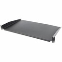 19" Cantilever Shelf, 1U, Shelf Depth 300mm, Non-Vented, Max 25kg, Black, Three Year Warranty