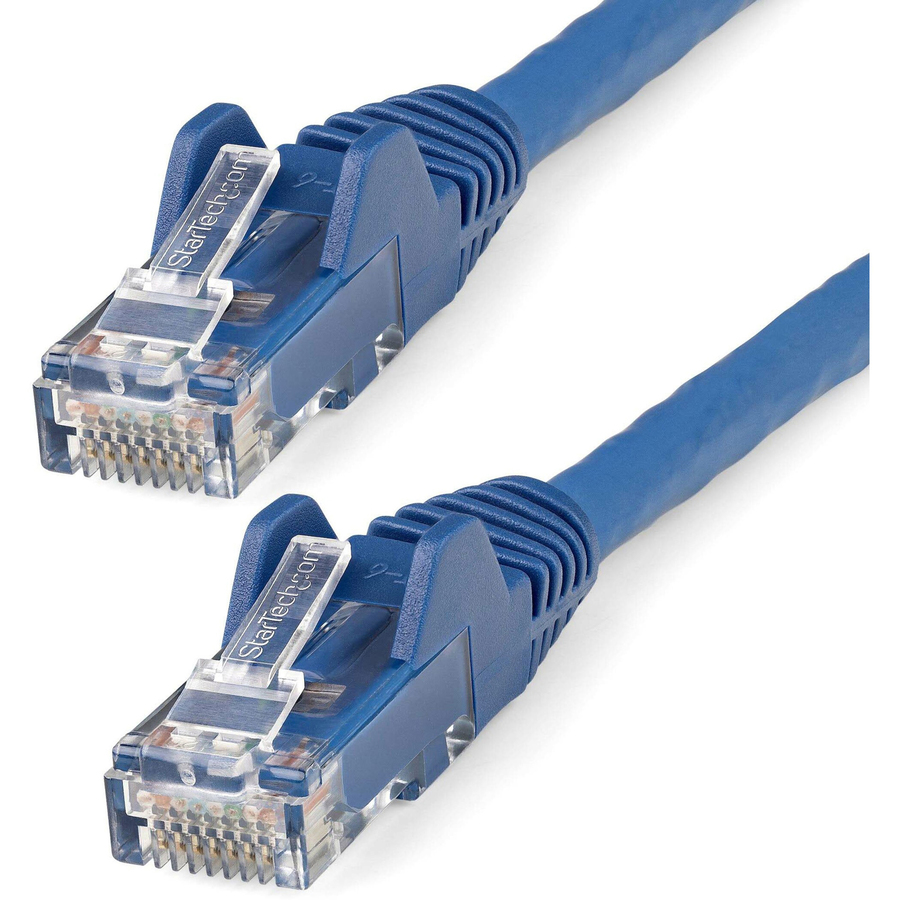 StarTech 50ft (15m) CAT6 Ethernet Cable, LSZH (Low Smoke Zero Halogen) 10 GbE Snagless 100W PoE UTP RJ45 Blue Network Patch Cord, ETL