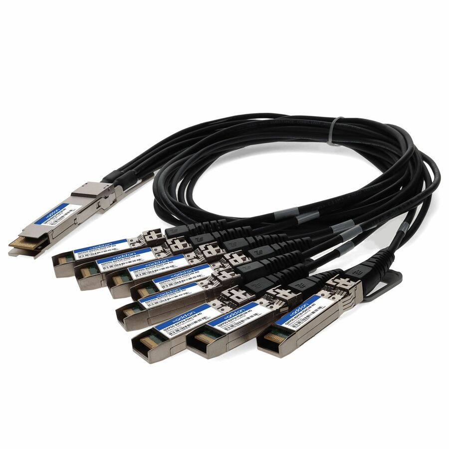 AddOn MSA and TAA Compliant 400GBase-CU QSFP-DD 400G to 8xSFP56 Direct Attach Cable (Passive Twinax, 1m)