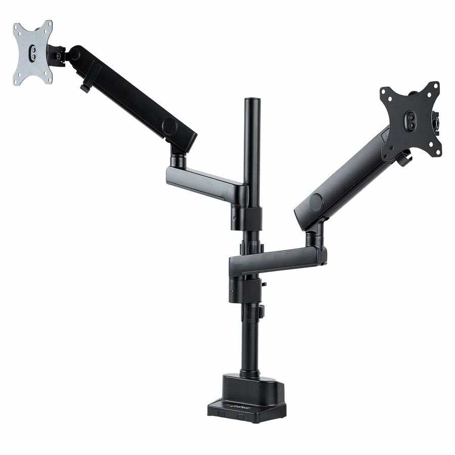 StarTech Desk Mount Dual Monitor Arm, Height Adjustable Monitor Mount for 2x VESA Displays up to 32" (17.6lb/8kg), Mechanical Spring