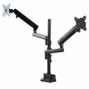 StarTech Desk Mount Dual Monitor Arm, Height Adjustable Monitor Mount for 2x VESA Displays up to 32" (17.6lb/8kg), Mechanical Spring