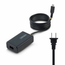 StarTech 65W USB-C Laptop Charger, 5ft (1.5m) Tethered USB-C Cable, Power Adapter Brick for Dell, XPS, HP ProBook, MacBook Pro