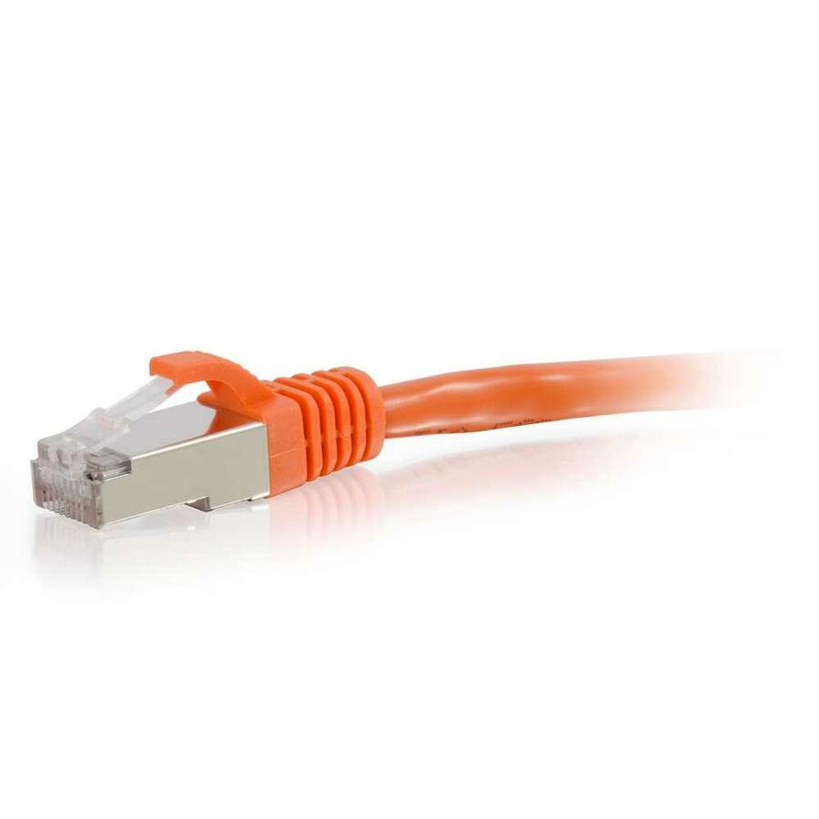 C2G-9ft Cat6 Snagless Shielded (STP) Network Patch Cable - Orange