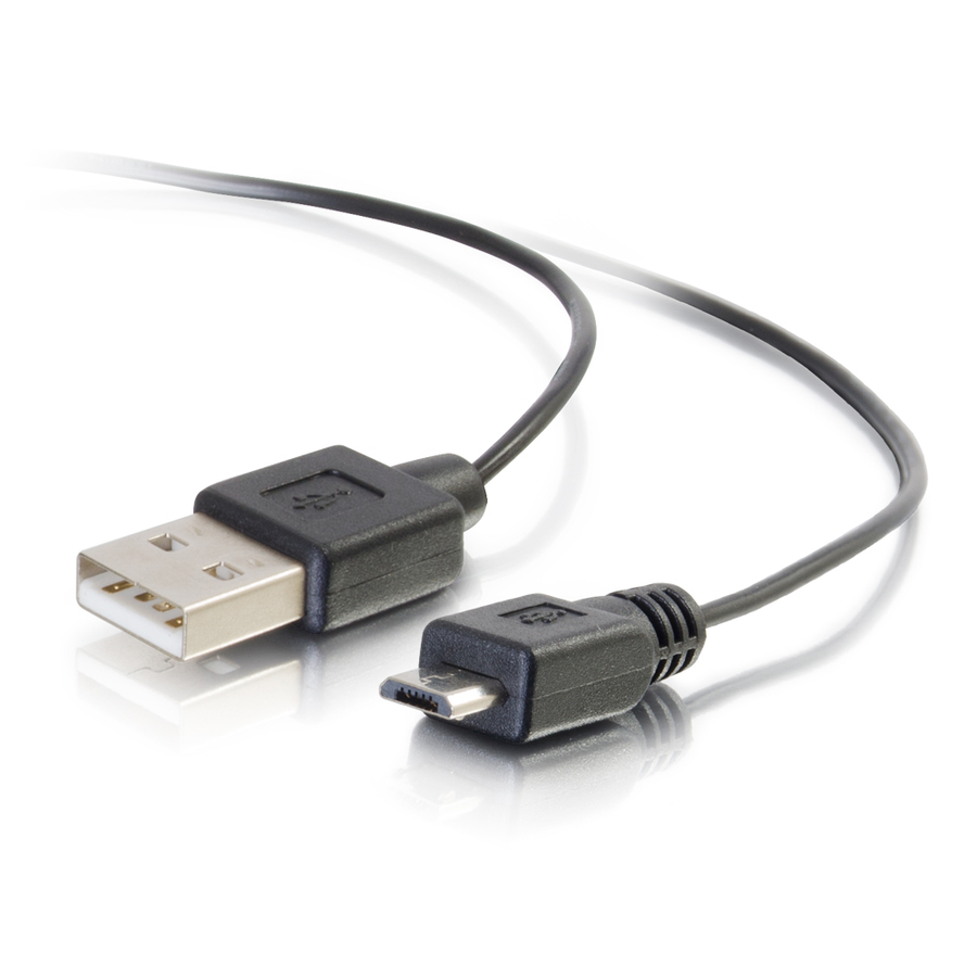 C2G 18 inch USB Charging Cable - USB A to USB Micro B - Phone Charging Cable