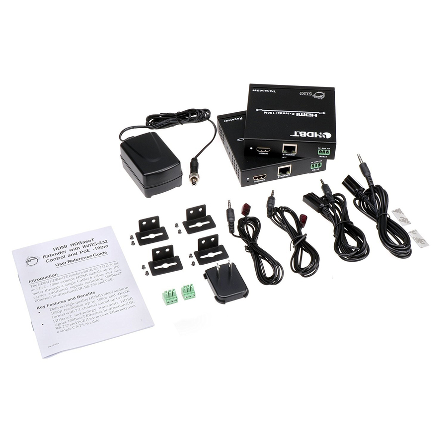 SIIG HDMI HDBaseT Extender with IR/RS-232 Control and PoC - 100m (TX & RX)